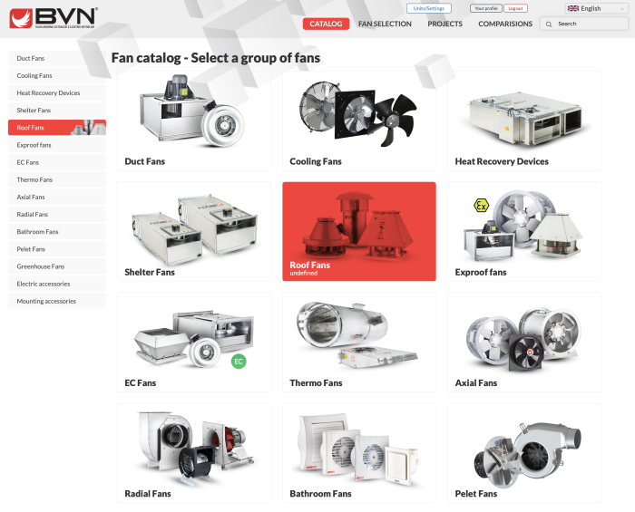 BVN — product catalog