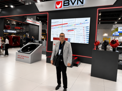 The BVN selection software displayed on a large screen at the BVN stand