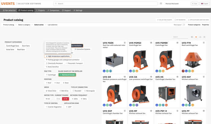 UVENTS — product catalog