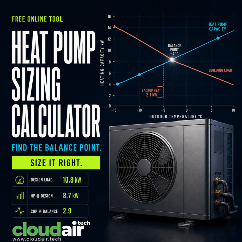 Heat pump sizing calculator